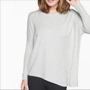 NWOT Athleta Threadlight Relaxed Asymmetric Long Sleeve